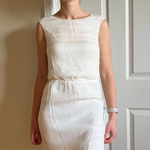Brand New Silk White Mini Dress - Picture 2 of 7